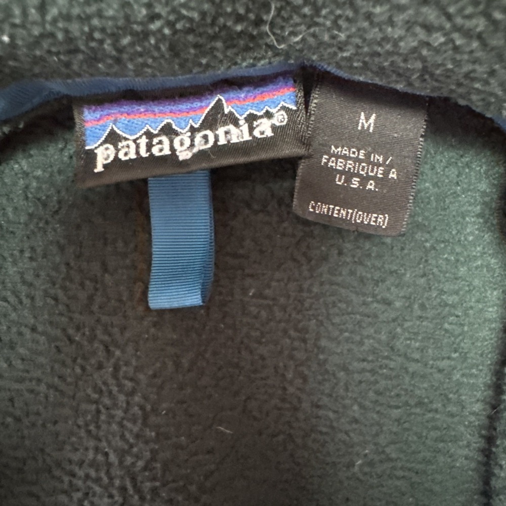 VTG Patagonia Synchilla Mens Green Full Zip Fleece Jacket USA 90s Y2K Retro Sz M - Picture 6 of 11